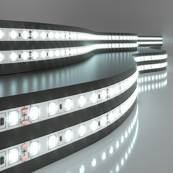 Лента светодиодная 24V 9,6W 120Led 2835 IP20 холодный белый, 5м